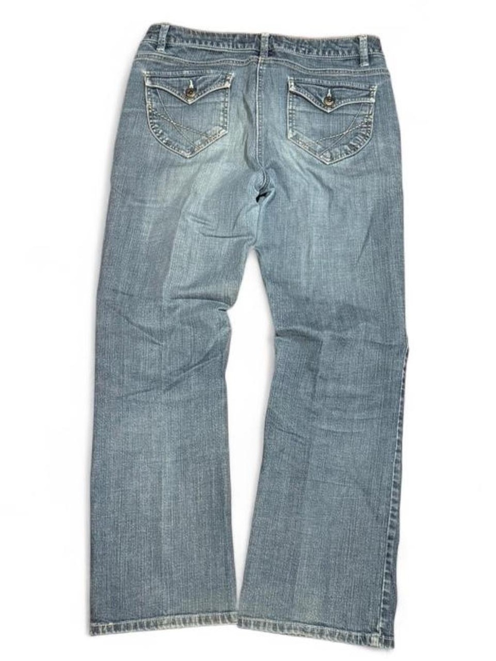 Y2K Denver Hayes Flap Faded Mid Rise Bootcut Jeans